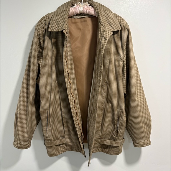 Vintage London Fog Tan Checkered Utility Jacket - Picture 7 of 10